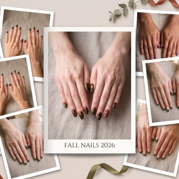 Fall nails 2026 digital lookbook featuring trending autumn manicure designs, espresso tones, and tortoiseshell prints