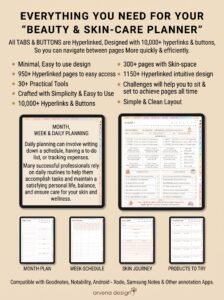 GoodNotes Beauty Planner – Skincare, Hair Care & Self-Care Organizer