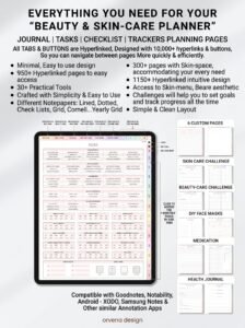 GoodNotes Beauty Planner – Skincare, Hair Care & Self-Care Organizer