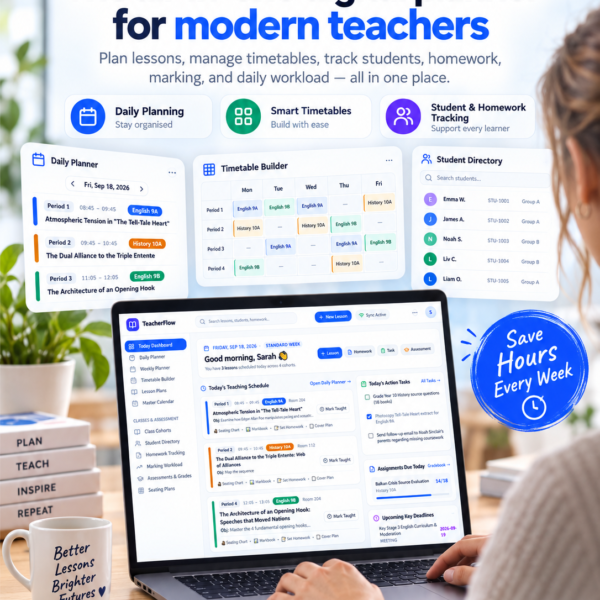 All-in-One Digital Teacher Planner and Timetable Management