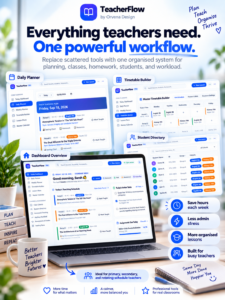 All-in-One Digital Teacher Planner & Timetable Management