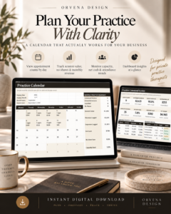 Therapist Private Practice Spreadsheet – Ultimate 28-Tab Business Planner